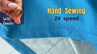 HAND SEWING | Sewing a Perfect Hemline by Hand | Hand Sewing Clothes | No Sewing Machine