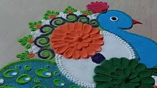 Easy Tiranga colour rangoli design for republic day//easy and beautiful republic day rangoli//