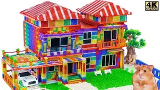 DIY - Build Luxury Double Villa House From Magnetic Balls ( Satisfying Videos ) | Magnet Satisfying