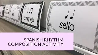 Spanish Rhythm Composition Cards for Elementary Music