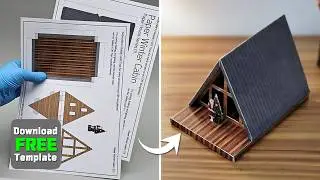A Tiny Cabin on My Desk Made with Just 2 A4 Sheets