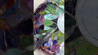 ASMR Soldering a Tiffany Stained Glass Lamp 🔥 #stainedglass #asmr