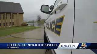 Northern Kentucky police officer jumps into action to save man with new AED
