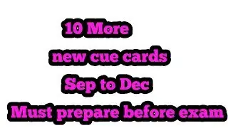 New cue card September to December 2019 | Latest cue cards spetember to December  |  Ashikur Rahman