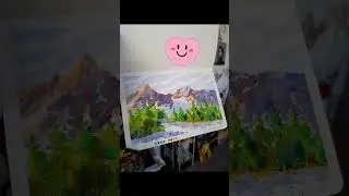 mountain watercolor #watercolor #potentate #painting #seamiart #shinhan #landscape #art #สีน้ำครูปอ