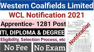WCL Apprentice Training 2021 | WCL Recruitment 2021 | wcl apprentice form kaise bhare | WCL