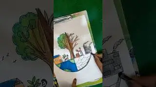 save Earth save life drawing || drawing for kids#drawing #saveearthdrawing #savelife #shorts