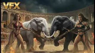 Ultimate Animal Arena Clash: The Great White Elephant vs The Powerful Black Elephant! 🐘⚔️🏟️