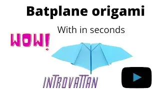 bat plane making in one minute. ✌🏼avoid mistake. #introvattan #batplane #papermagic