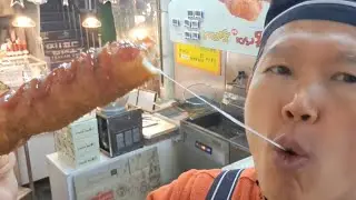 반반 모짜핫도그 먹방 부산구포시장 못난이꽈배기 