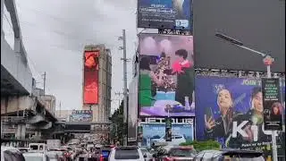 Princess Aliyah and Fred Moser light up the giant LED screens at EDSA Guadalupe today ✨