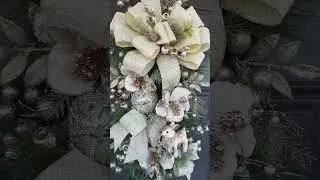 Winter Swag Wreath #christmasdecoration #wreath #winterdecor #winter #decoration #christmaswreath