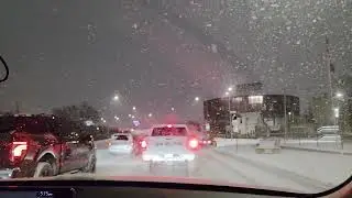 Snowy Night in Winnipeg 2025 | Winter Magic in the City