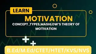 Motivation Concept Types/Maslow's theory of Motivation/Education implication