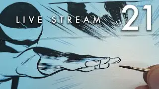 Live Stream 21 - Inking a page from a THE ART OF COMIC BOOK INKING
