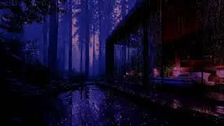 Forest Cabin Rain Sounds for Sleep🌲 | Relaxing Rainy Night Ambience - Rainforest ASMR