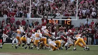 &lsquo;Rocky Block&rsquo; Terrance Cody Blocked Field Goal vs Tennessee 2009 (4K)