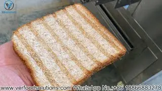 VERFOODSOLUTIONS Sliced Toast Bread Double Side Grill Marker Machine Test for Canadian Customer