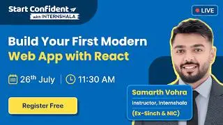 Build your first modern web app with React |  Start Confident Webinar 📱