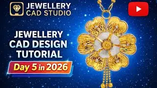 Jewelry CAD tutorial || jewelry CAD course | Free jewelry CAD tutorial in 2026 Day 5 #cad #jewellery