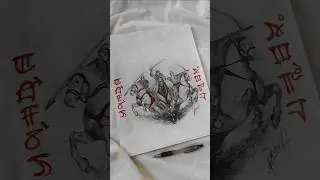 Drawing Arambai Tenggol the warriors of Manipur 🛡⚔️❤ #meitei #pokpi #emana #yaiphare