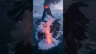 🌋 Volcanic Eruption in 4K | Nature&rsquo;s Power Unleashed #shorts #volcano #EarthIn4k #natureshorts #4k