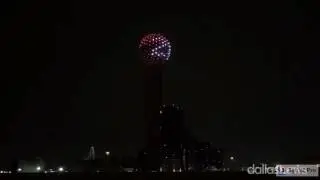 Reunion Tower light show rings in the new year