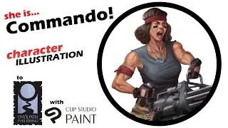Painting an 80s Action Commando | Character Illustration in Clip Studio Paint
