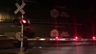 Southbound FEC train 815 with LNG tank on Christmas Eve night