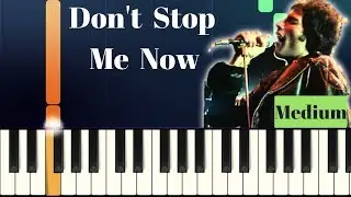 QUEEN - Don't Stop Me Now - MEDIUM PIANO TUTORIAL