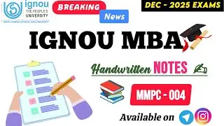 👉MMPC -04 IGNOU MBA Handwritten Notes | Easy & Simple Language | Full Syllabus Explained | Gyan Gate