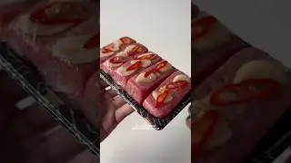 Trying raw pork snacks