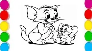 how to draw Beautiful Tom & Jerry Drawing for kids, Painting & Coloring for kids & Toddlers