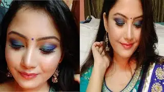 Bright Blue Smokey Eye | Party Makeup Tutorial | Eid Makeup
