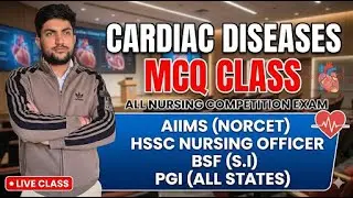 #CARDIAC DISEASE's  MCQ CLASS BY MR. DEEPAK SIR #hssc #nursingexam#norcet #pgirohtak#nursing #bsf
