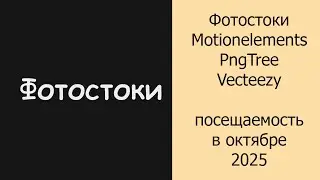 Фотостоки Motionelements, PngTree, Vecteezy посещаемость в октябре 2025 #фотостоки #фотостокер