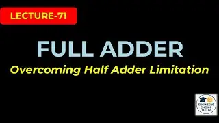 Full Adder | Truth Table, Boolean Expressions & Logic Circuit | Digital System Design | Lecture-71