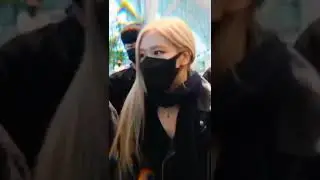 ros&eacute; going to LA| ros&eacute; airport in leather jacket #blackpink#ros&eacute;#jisoo#lisa#jennie#ysl#parkchaeyoung