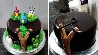 Beautiful Angry Birds Cake Design | Angry Birds Cake with Butter Scotch Cake