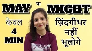 Meaning & Difference between May and Might, Use of May and Might in Hindi, Learn English Grammar