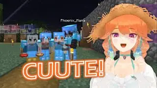 Ina and Gura met Kiara's mother in Minecraft