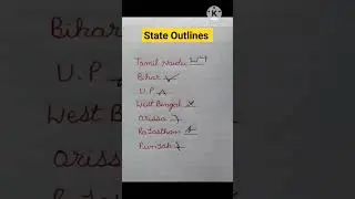 State Outlines # English # Shorthand #  Outlines # ytshorts