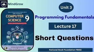 Unit 3 Programming Fundamentals | Short Questions & Answers | Class 9 Computer FBISE