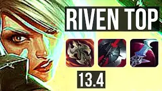 RIVEN vs TAHM KENCH (TOP) | 7/0/6, 1400+ games, 1.7M mastery, Rank 8 Riven | TR Grandmaster | 13.4