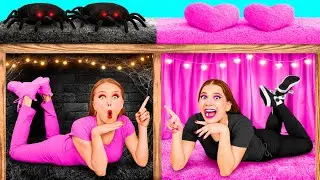 Секретный Домик Под Кроватью | Богатая vs Бедная Сумасшедшие Идеи для Пранков от Funny Funny
