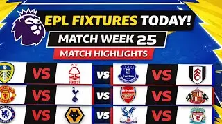 🔵 EPL MATCH FIXTURES TODAY 🔥 PREMIER LEAGUE MATCH FIXTURES 2025/26 MATCH WEEK 25