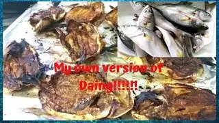 My own version of Daing ll snapper or baby blue fish ll letpat declak