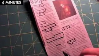 Making a newspaper blackout poem (time-lapse video)