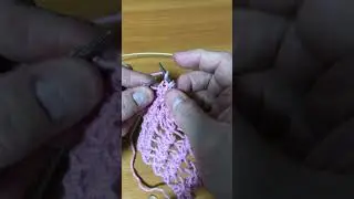 Два ряда узора спицами в виде сеточки #вязаниеузоровспицами #knitting