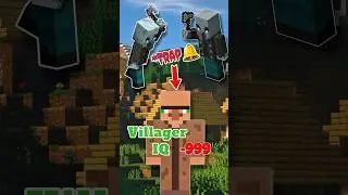 Villagers Got Trapped!💀 #MinecraftShorts #MinecraftPrank